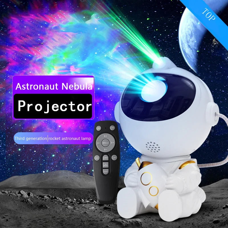 LED Star Galaxies Projector Night Light Astronaut Lamp