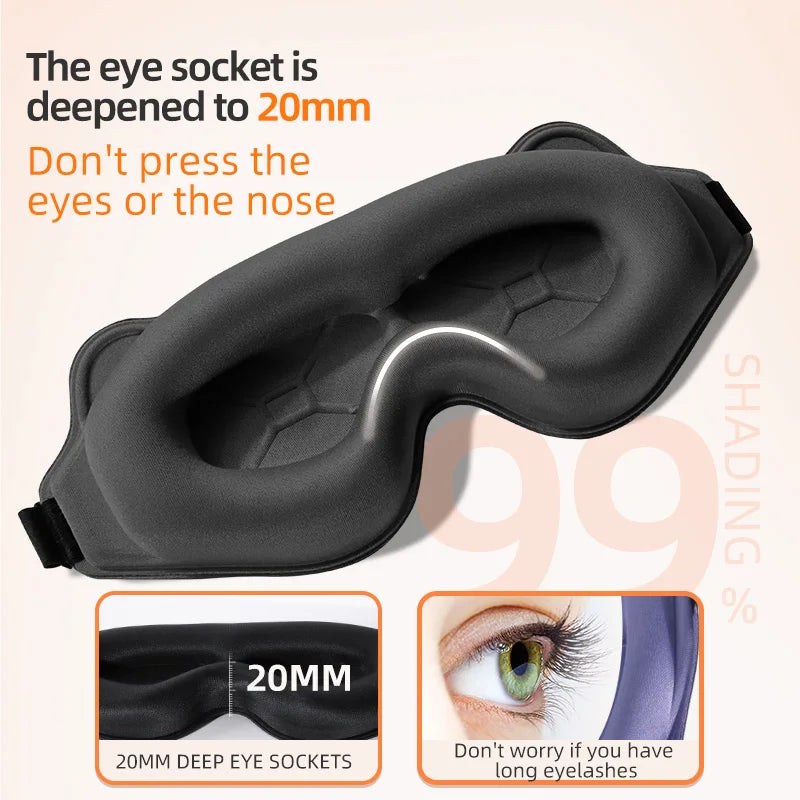 Light Travel Eye Mask for Sleeping with Eyemask Pad