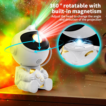 LED Star Galaxies Projector Night Light Astronaut Lamp