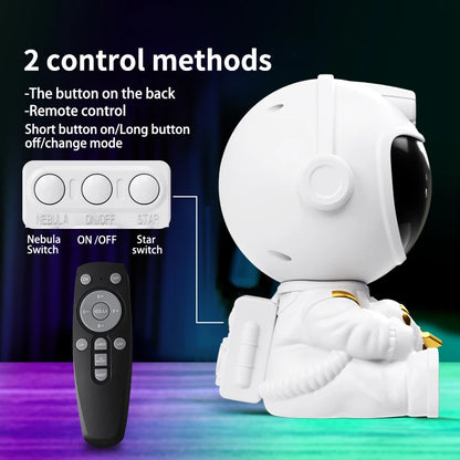 LED Star Galaxies Projector Night Light Astronaut Lamp