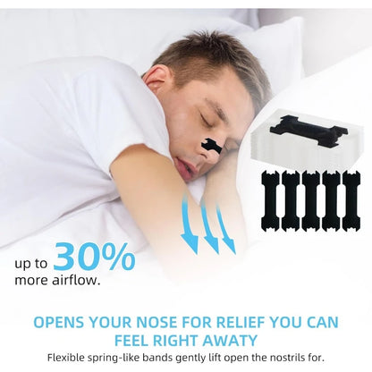 Enhanced Breathing Anti Snoring Sleep Nasal Strips